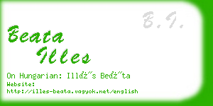 beata illes business card